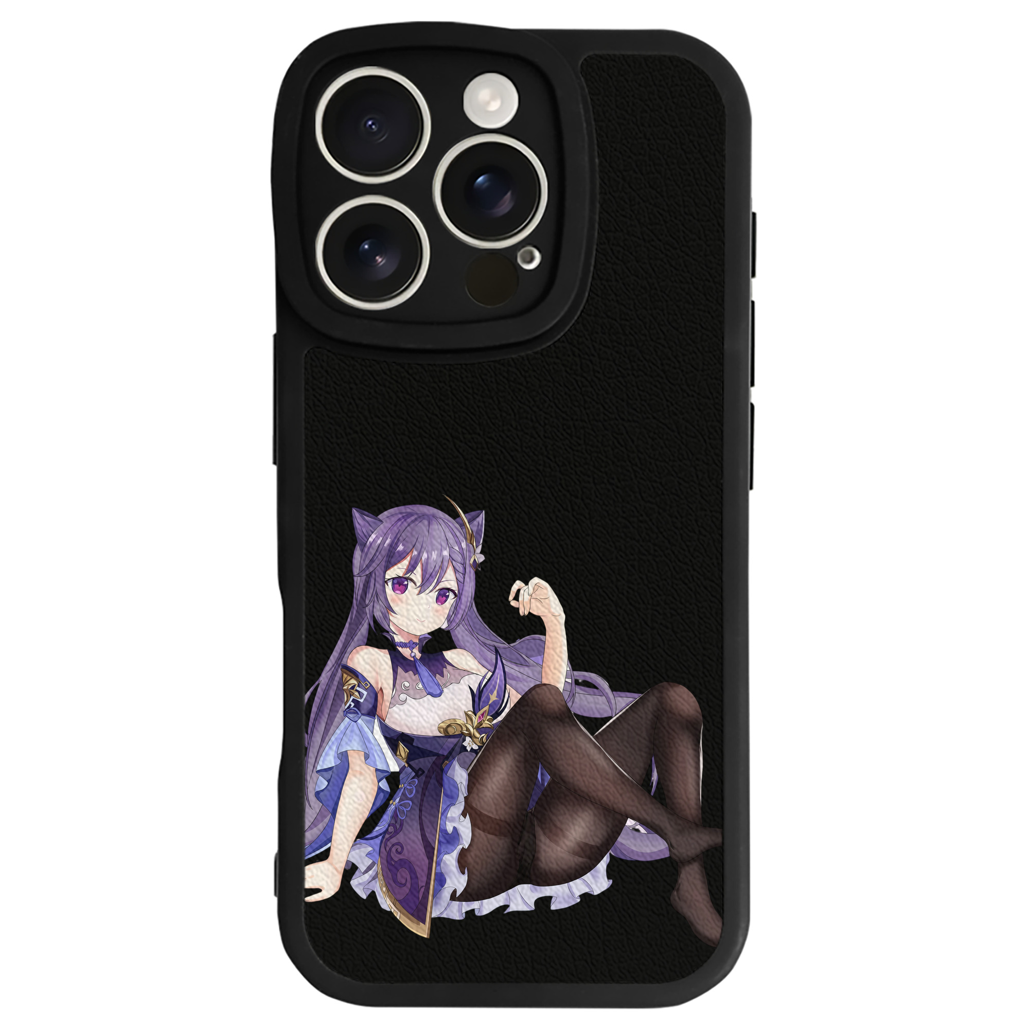げんし神 刻晴 こくせい genshin Kokusei 【iPhone 16シリーズ対応】シリコンスマホケース（レザー調） 材質：シリコン